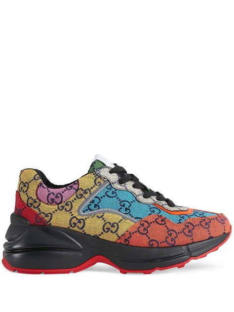 Shop Gucci Rhyton GG Sneakers 